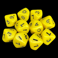 D&G Opaque Yellow 10 x D10 Dice Set