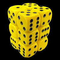 D&G Opaque Yellow 12 x D6 Dice Set