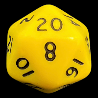 D&G Opaque Yellow D20 Dice
