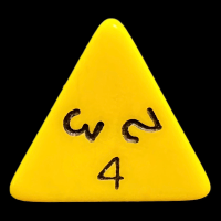D&G Opaque Yellow D4 Dice