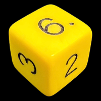 D&G Opaque Yellow D6 Dice