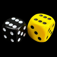 D&G Opaque Yellow JUMBO 18mm D6 Dice