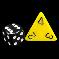 D&G Opaque Yellow JUMBO 34mm D4 Dice