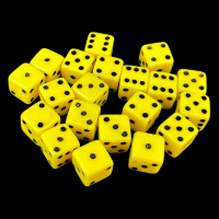 D&G Opaque Yellow MINI 7mm 20 x D6 Dice Set