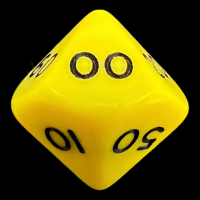 D&G Opaque Yellow Percentile Dice