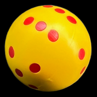 D&G Opaque Yellow & Red Ball 'Round' 22mm D6 Spot Dice