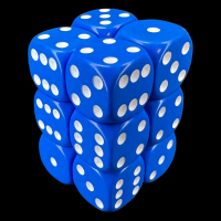 D&G Opaque Blue 12 x D6 Dice Set