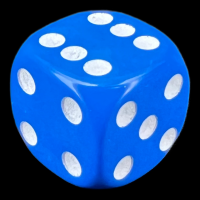 D&G Opaque Blue 16mm D6 Spot Dice