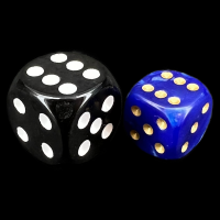 D&G Pearl Blue & Gold 12mm D6 Spot Dice