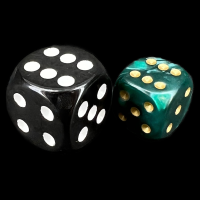 D&G Pearl Green & Gold 12mm D6 Spot Dice
