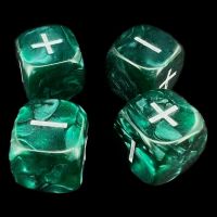 D&G Pearl Green & White Fudge Fate 4 x D6 Dice Set