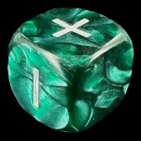 D&G Pearl Green & White Fudge Fate D6 Dice
