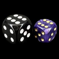 D&G Pearl Purple & Gold 12mm D6 Spot Dice