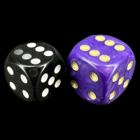 D&G Pearl Purple & Gold JUMBO 18mm D6 Spot Dice
