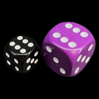 D&G Opaque Purple JUMBO 22mm D6 Spot Dice