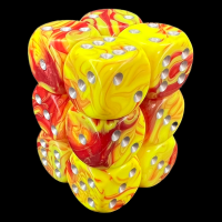D&G Toxic Ooze Yellow & Red 12 x D6 Dice Set