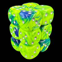 D&G Toxic Slime Green & Blue 12 x D6 Dice Set