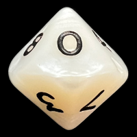 D&G Pearl White & Black D10 Dice