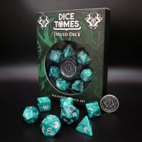 Dice Tomes Druid 7 Dice Polyset + Coin 