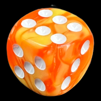TDSO Duel Orange & Yellow 16mm D6 Spot Dice