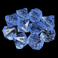 CLEARANCE GameScience Gem Ice Blue 10 x D16 Dice