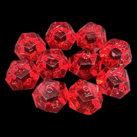 CLEARANCE GameScience Gem Ruby 10 x D12 Dice