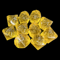 CLEARANCE GameScience Gem Topaz 10 x D14 Dice