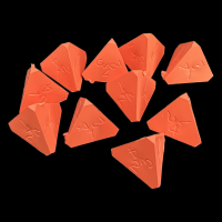 CLEARANCE GameScience Opaque Tangerine 10 x D4 Dice