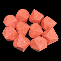 CLEARANCE GameScience Opaque Tangerine 10 x Percentile Dice