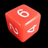 Role 4 Initiative Opaque Red & White D6 Dice