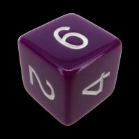Role 4 Initiative Opaque Dark Purple & White D6 Dice
