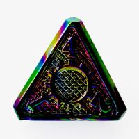 TDSO Metal Gears Iridescent Rainbow D4 Dice