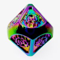 TDSO Metal Gears Iridescent Rainbow Percentile Dice