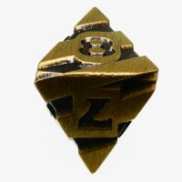 TDSO Metal Tiger Stripe Antique Gold & Black D8 Dice