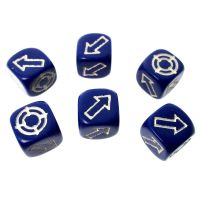 CLEARANCE D&G Opaque Blue Scatter 12mm 6 x D6 Dice Set