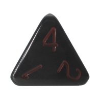 Role 4 Initiative Opaque Black & Red D4 Dice - DISCONTINUED