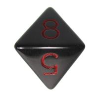 Role 4 Initiative Opaque Black & Red D8 Dice - DISCONTINUED