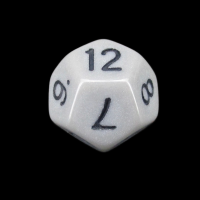 Impact Opaque Grey &amp; Black D12 Dice