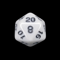 Impact Opaque Grey &amp; Black D20 Dice