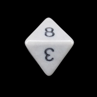 Impact Opaque Grey &amp; Black D8 Dice