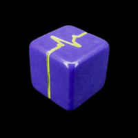 CLEARANCE Impact Opaque Purple & Yellow Pulse - Fudge Fate D6 Dice - SECONDS