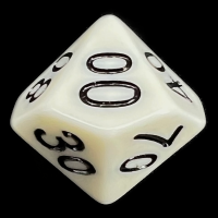 CLEARANCE Impact Opaque White & Black Percentile Dice - Discontinued