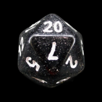 Koplow Glitter Black D20 Dice