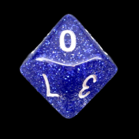 Koplow Glitter Blue D10 Dice