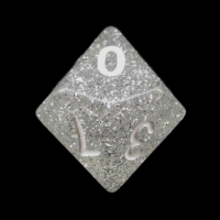 Koplow Glitter Clear D10 Dice