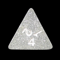 Koplow Glitter Clear D4 Dice