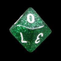 Koplow Glitter Green D10 Dice