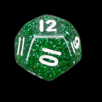 Koplow Glitter Green D12 Dice