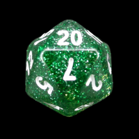 Koplow Glitter Green D20 Dice