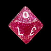 Koplow Glitter Red D10 Dice